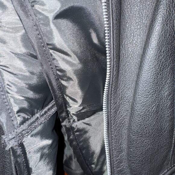 Black Performance Leather Jacket Sz Small Heavy Duty Protech Thinsulate Lining - Picture 8 of 11